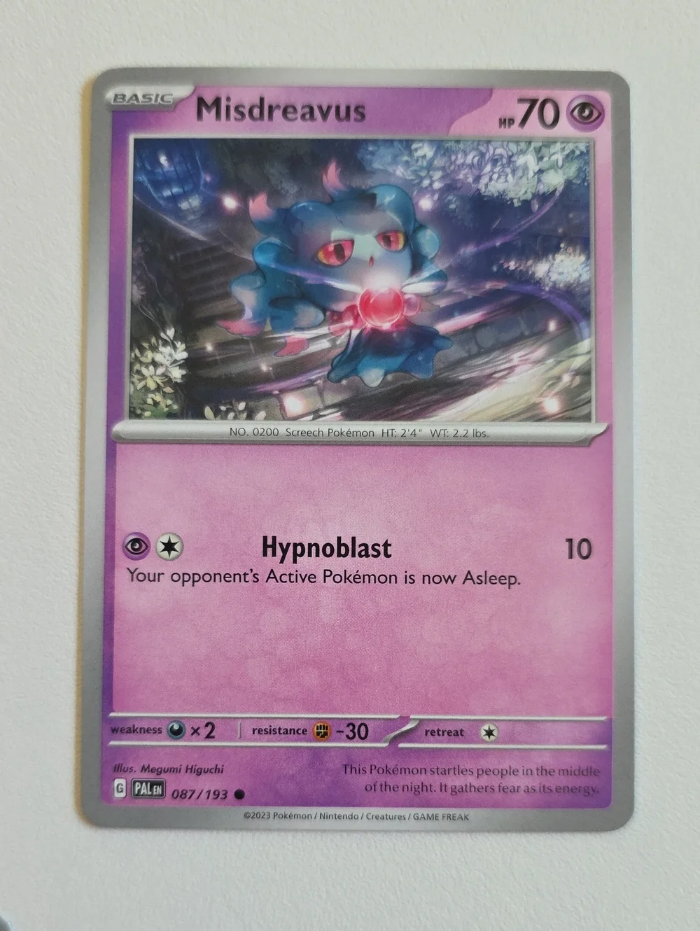Pokemon Misdreavus And Mismagius Trading Card